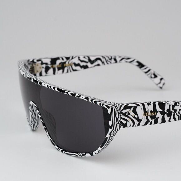 SALE! NEW Celine CL40195I 04A Zebra Smoke Shield Mask Unisex Sunglasses CL 40195 main image 9